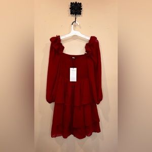 Red Flowy Long Sleeve